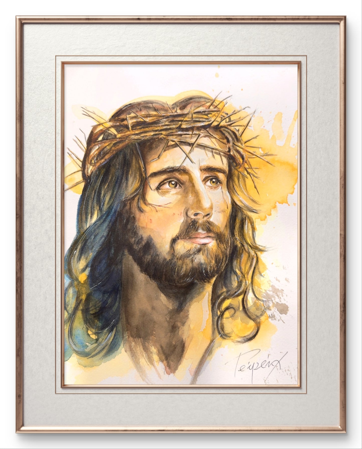 Jesus Watercolor Fine Art Print