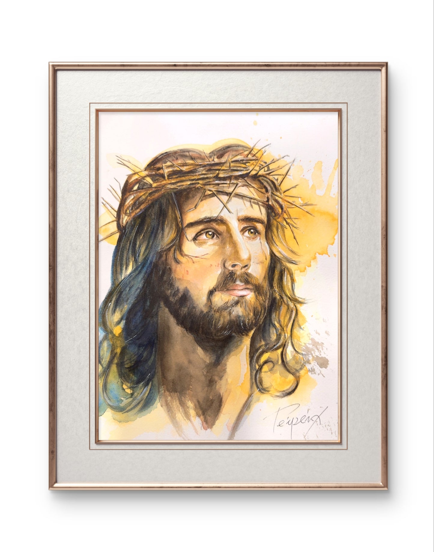 Jesus Watercolor Fine Art Print