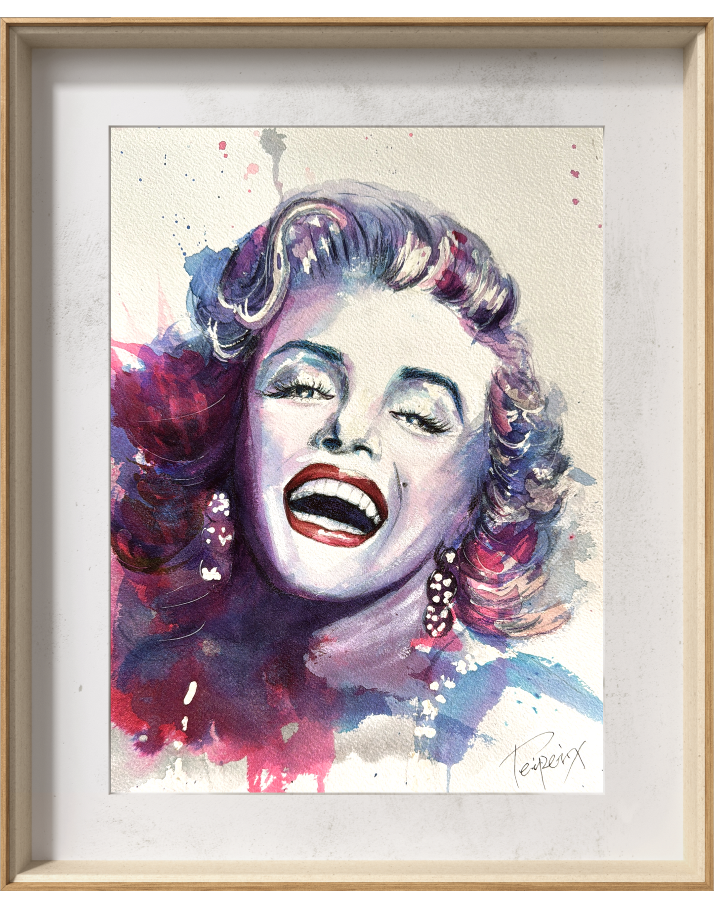 Marilyn Monroe Watercolor Print